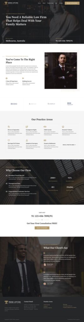 law firm homepage